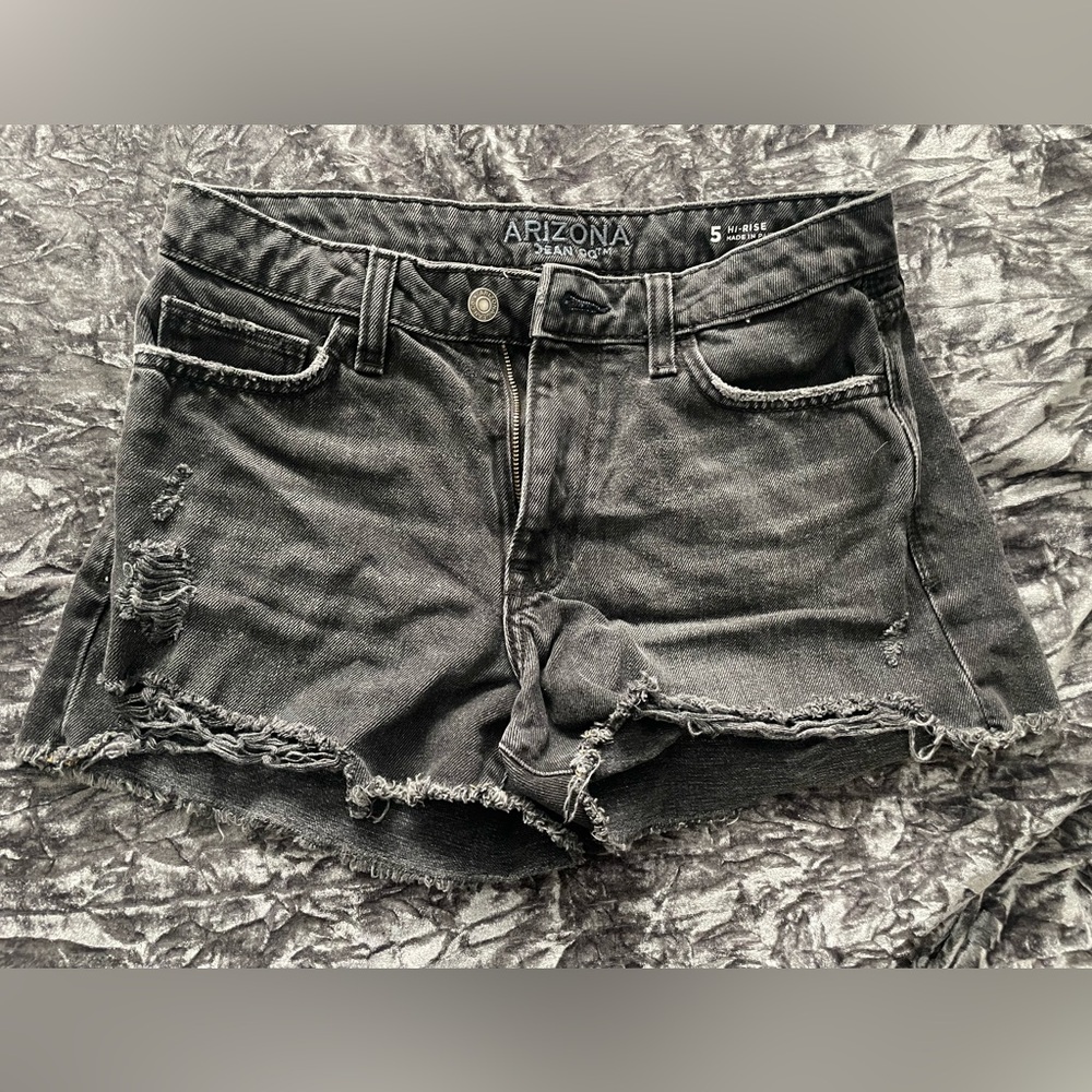 Black Jean shorts